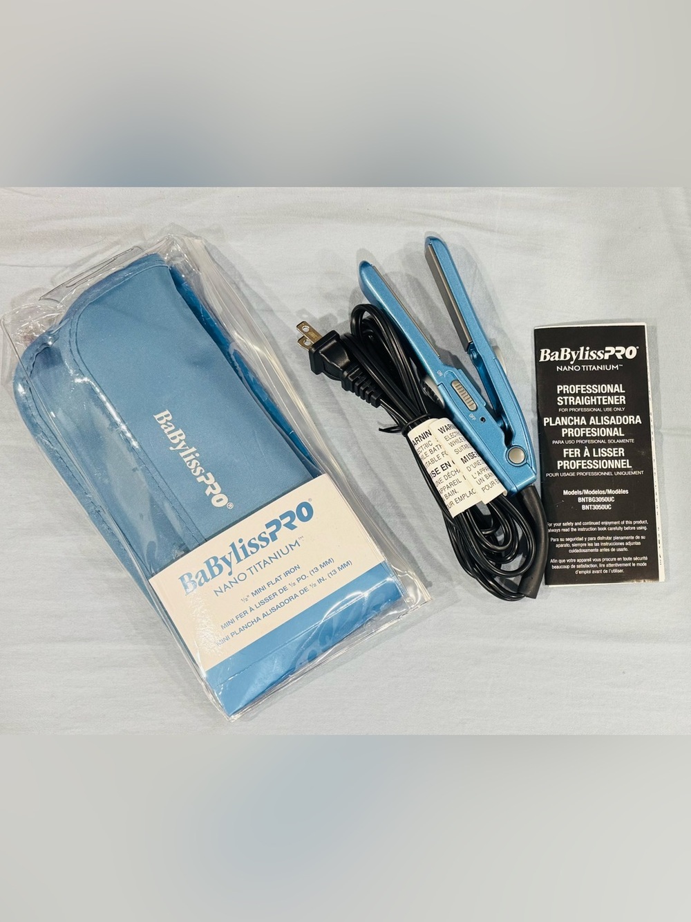BaBylissPRO Blue Nano Titanium Mini Hair Straightener